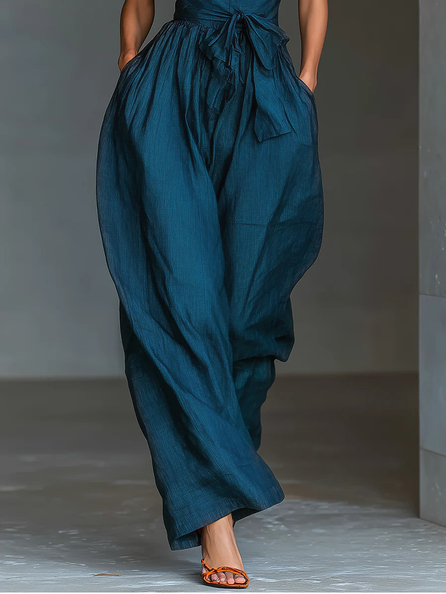 Nadia™ | Tuta Halter con Pantaloni Larghi Eleganti