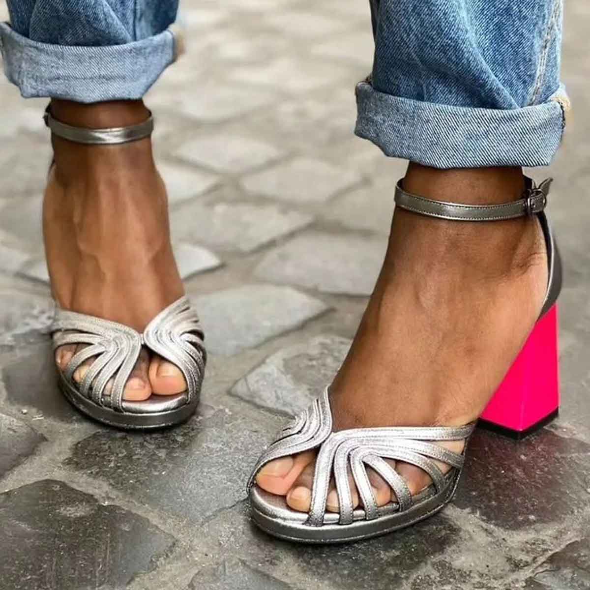 Chiara™ | Sandali con Tacco Lucido Eleganti