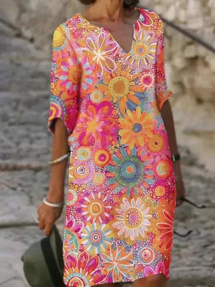 Virella™ | Vestito midi floreale vivace