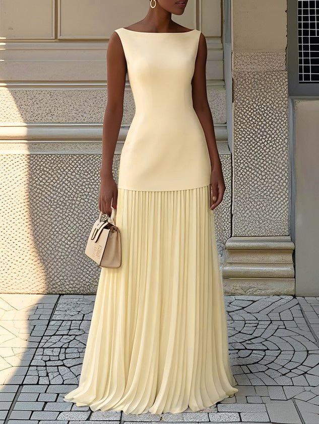 Serena™ | Abito Maxi Plissettato