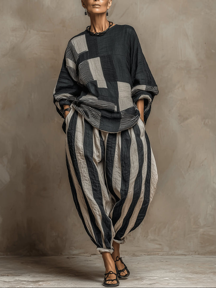Chiara™ | Set Top e Pantaloni Stampati Colorati