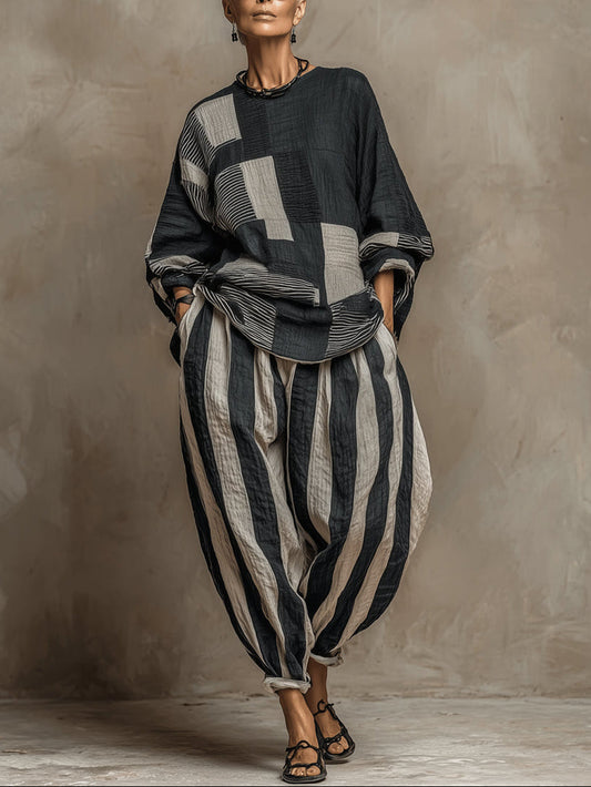 Chiara™ | Set Top e Pantaloni Stampati Colorati