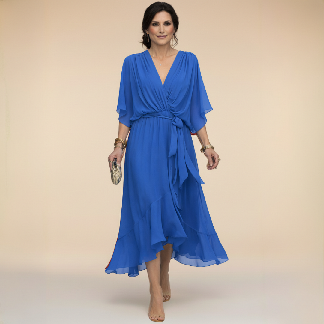 Chiara™ | Abito in Chiffon con Scollo a V
