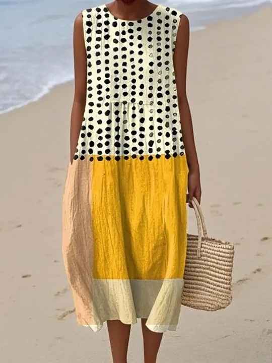 Martina™ | Abito Maxi Estivo Vintage con Stampa e Vestibilità Ampia