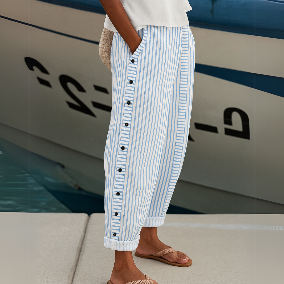 Chiara™ | Pantaloni Estivi a Righe dalla Vestibilità Ampia