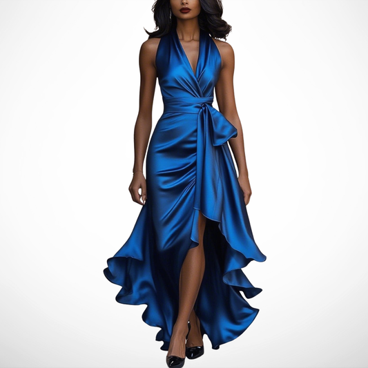 Sofia™ | Abito in Satin Drappeggiato in Vita