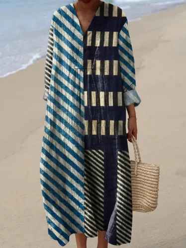 Alessia™ | Abito Maxi Estivo Vintage con Stampa Geometrica