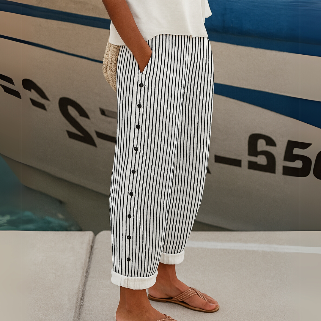 Chiara™ | Pantaloni Estivi a Righe dalla Vestibilità Ampia