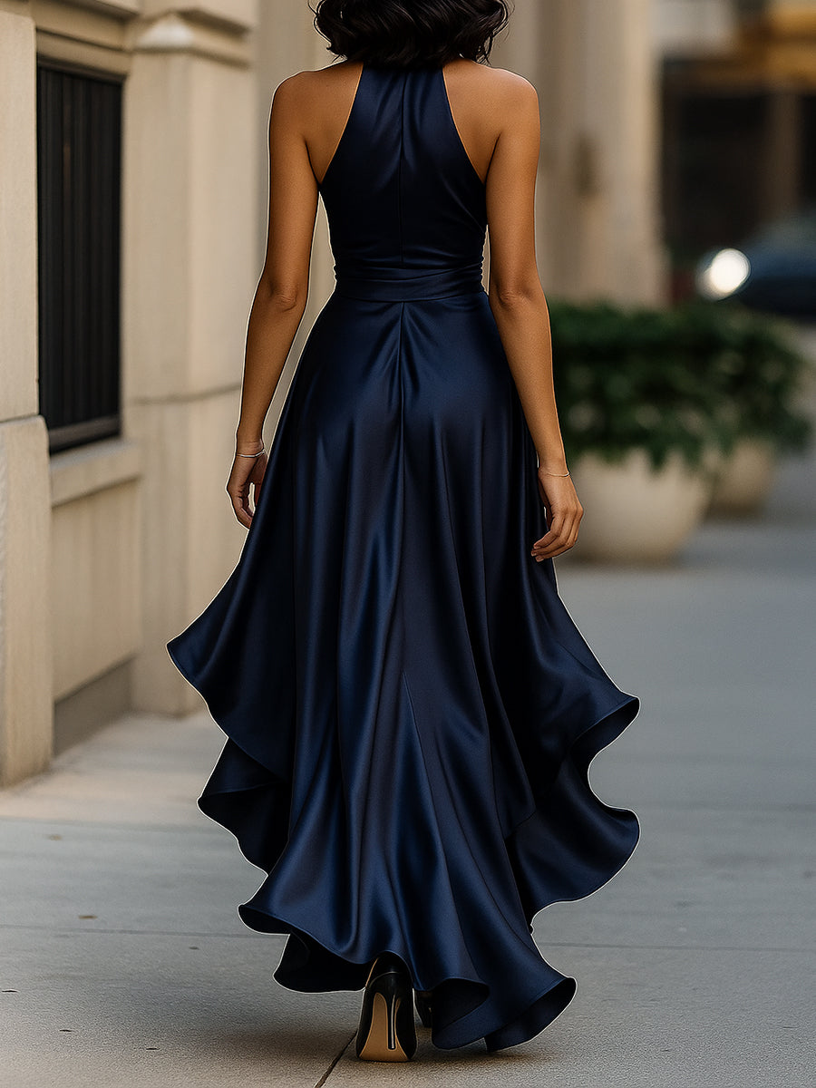 Sofia™ | Abito in Satin Drappeggiato in Vita