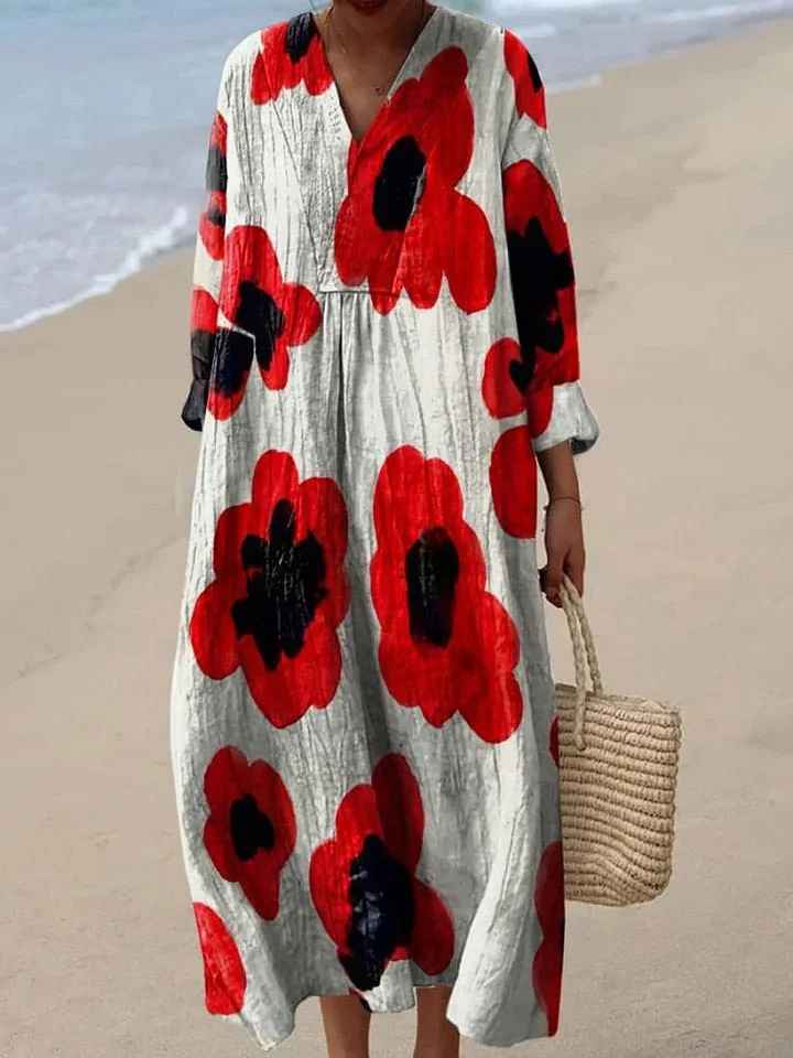 Alessia™ | Abito Maxi Estivo Vintage con Stampa Geometrica