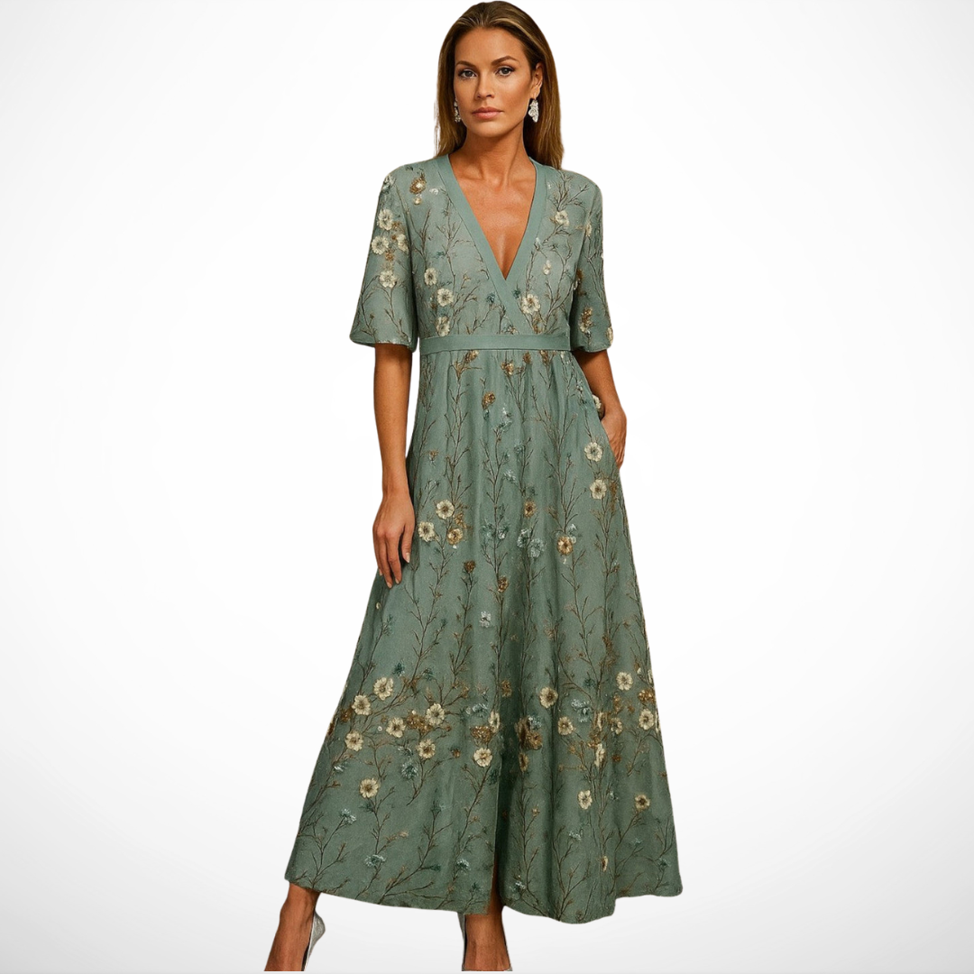 Giulia™ | Abito Lungo Eleganza Botanica