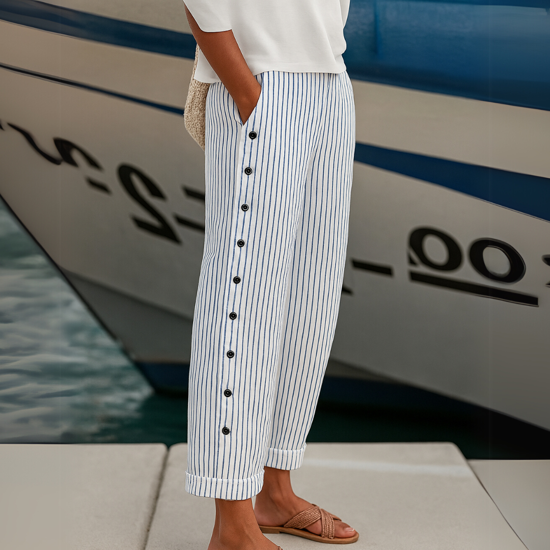 Chiara™ | Pantaloni Estivi a Righe dalla Vestibilità Ampia