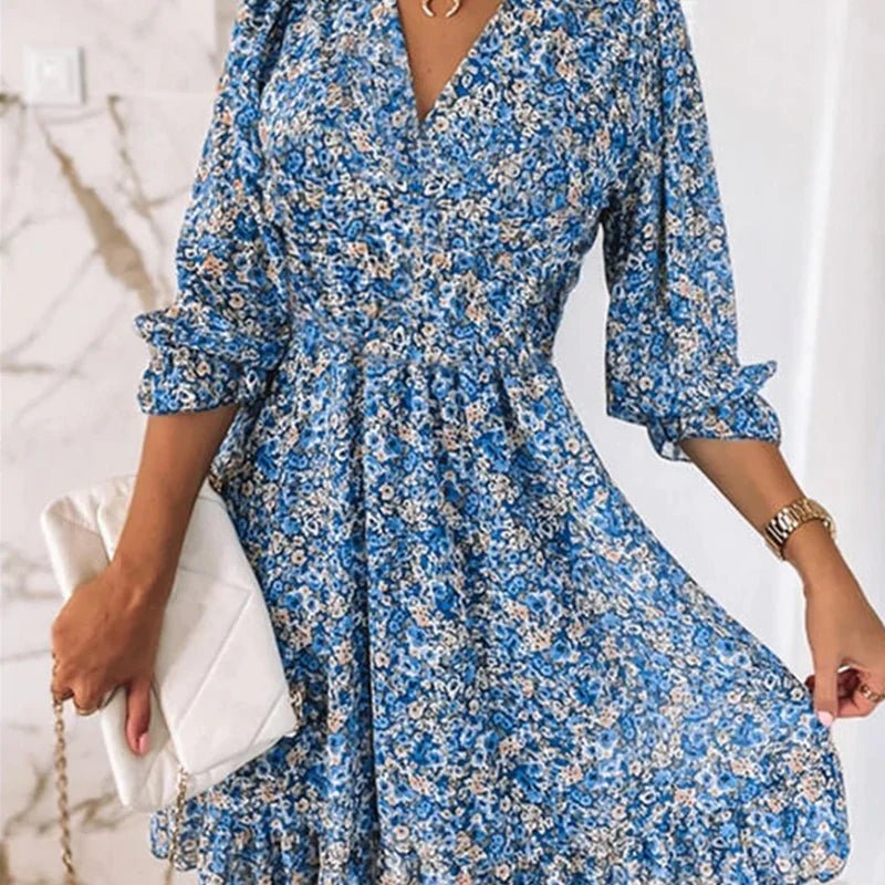 Florevia™ | Vestito floreale elegante donna
