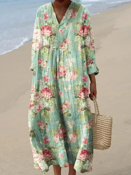 Anna™ | Abito Maxi Estivo Elegante a Fiori