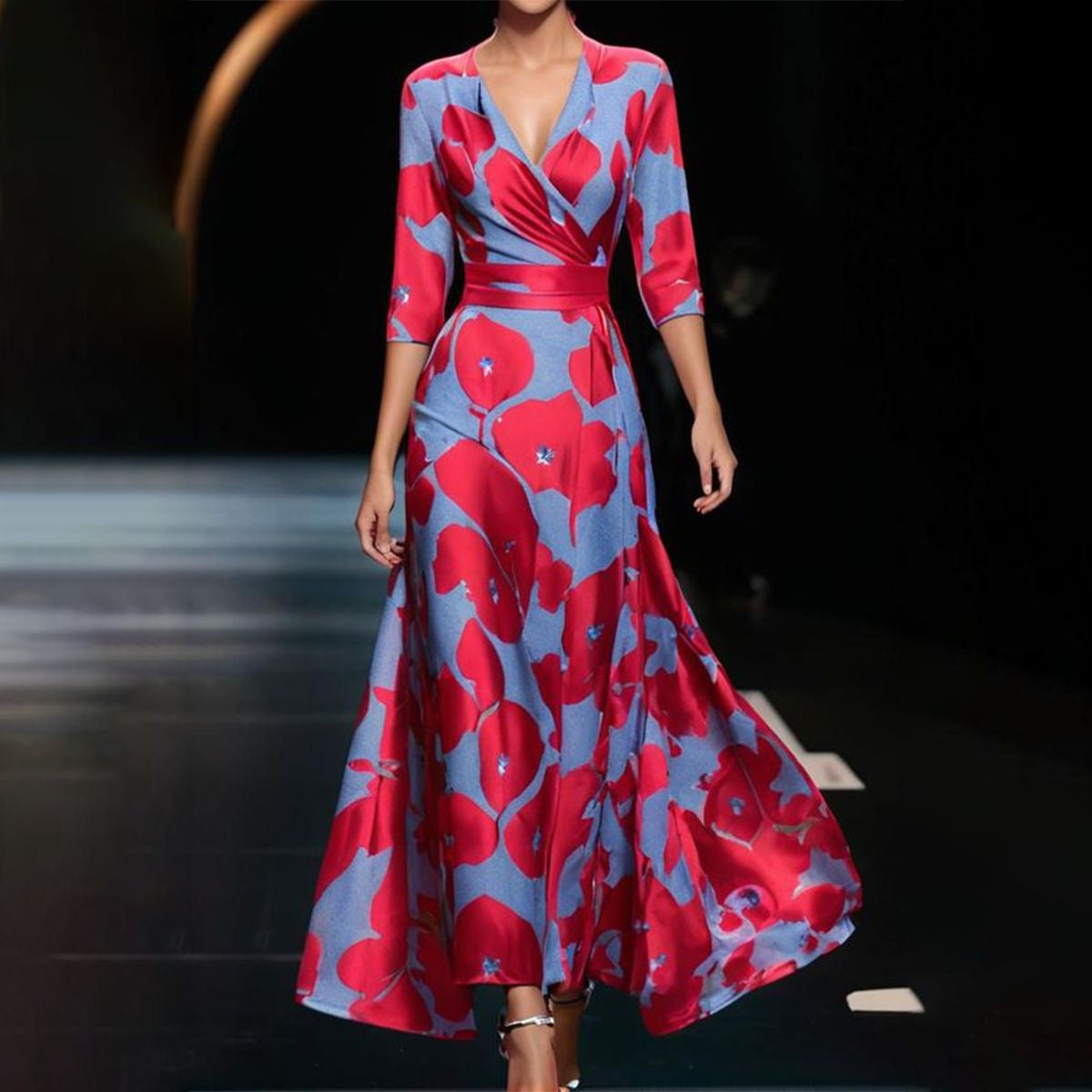 Eliana™ | Elegante Vestito A-Line Floreale