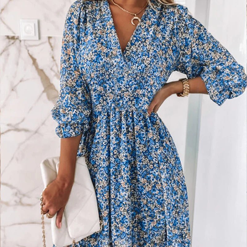 Florevia™ | Vestito floreale elegante donna