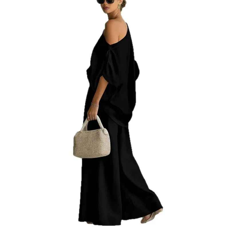 Lisa™ | Set Top con Spalle Scoperte e Pantaloni Affusolati Morbidi