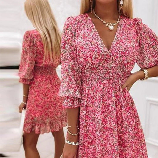 Florevia™ | Vestito floreale elegante donna
