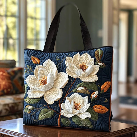 Borsa Trapuntata Artigianale con Magnolia