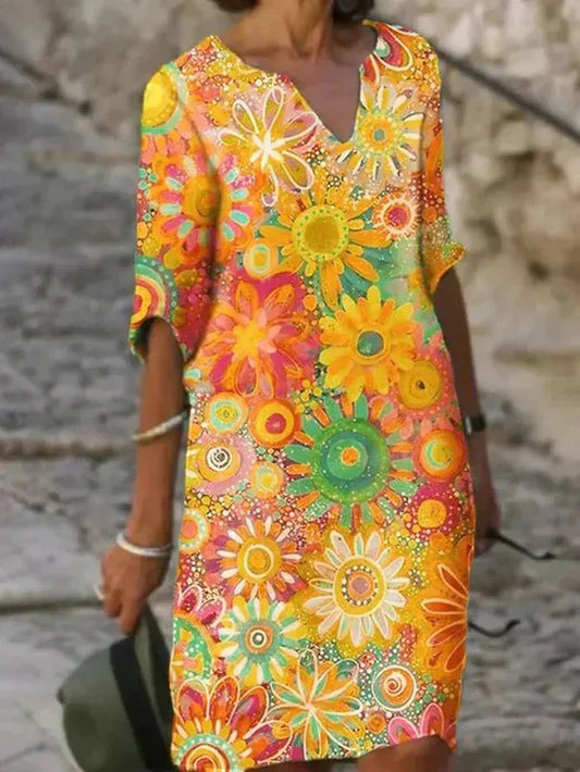 Virella™ | Vestito midi floreale vivace