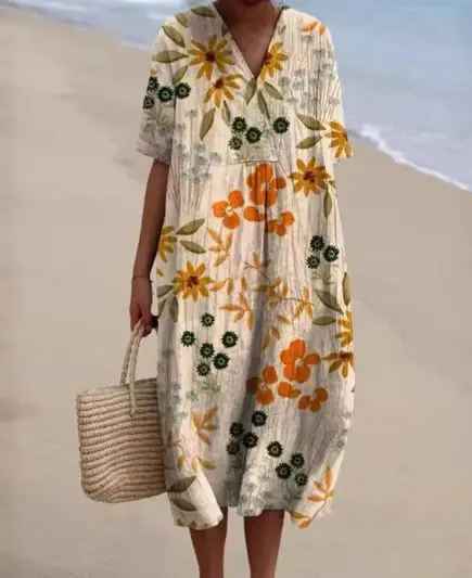 Lina™ | Abito Vintage Floreale