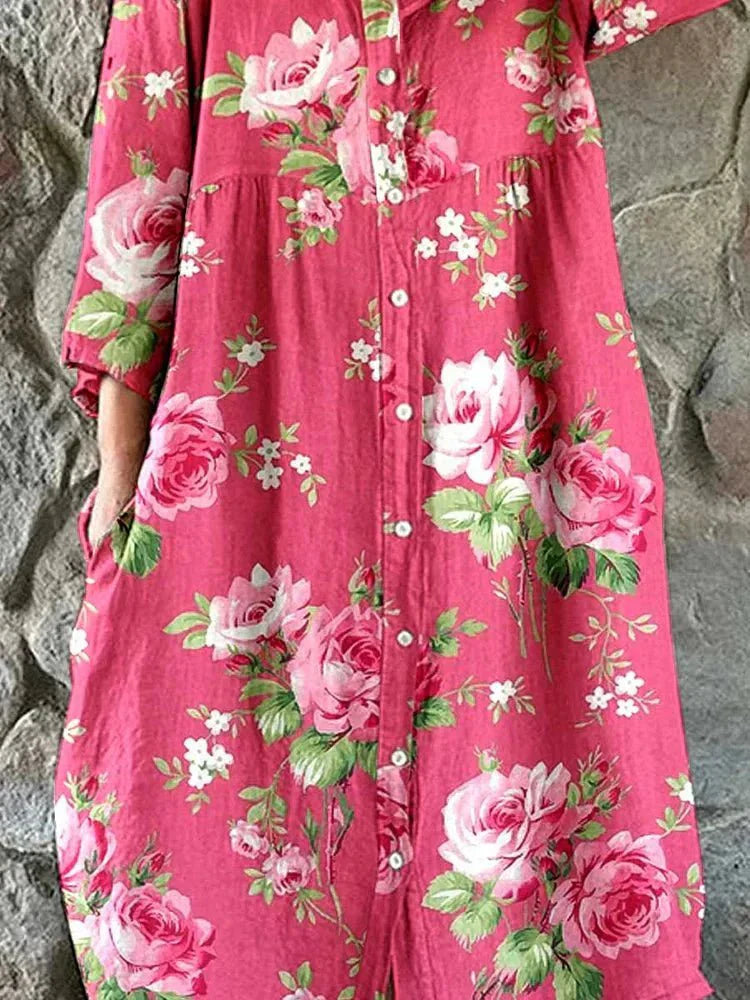 Artemisia™ | Vestito floreale artistico donna