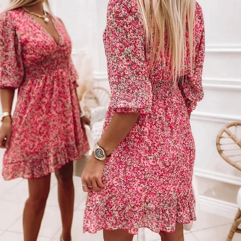 Florevia™ | Vestito floreale elegante donna