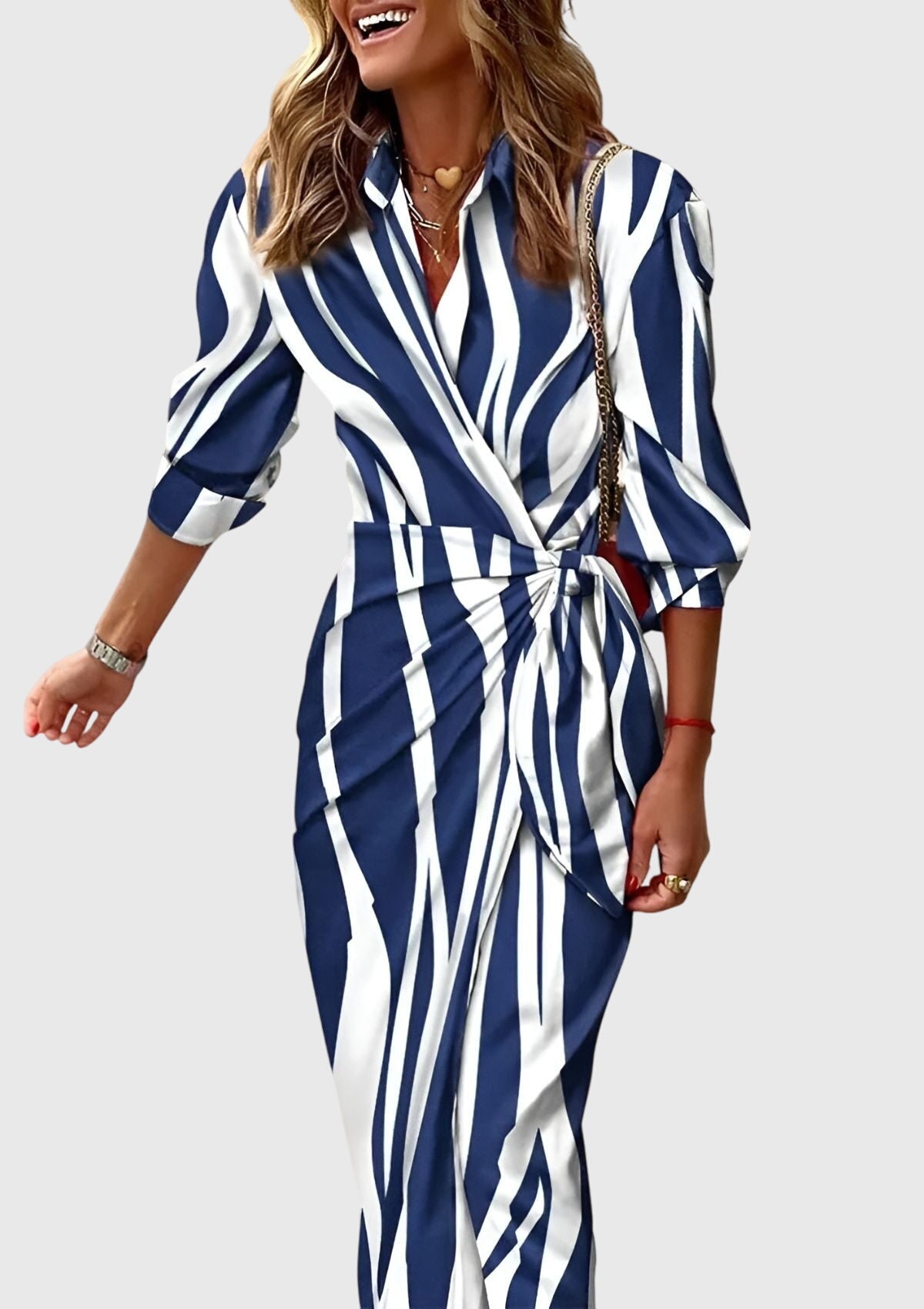 Chiara™ | Abito Elegante Avvolgente con Stampa