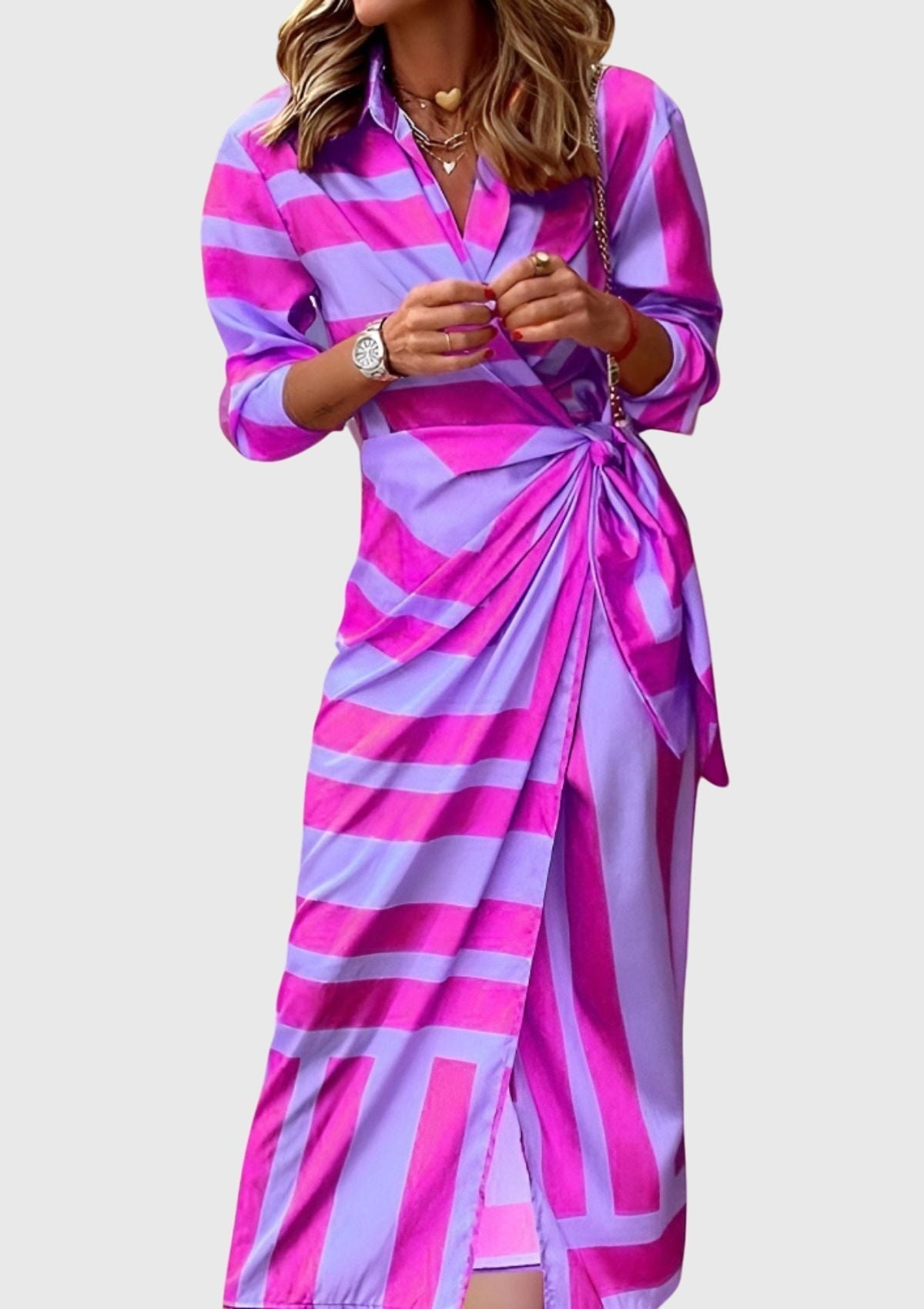 Chiara™ | Abito Elegante Avvolgente con Stampa