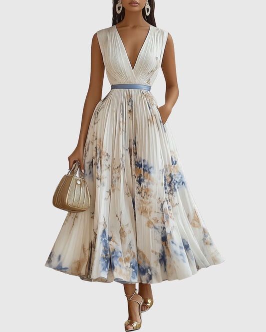 Rowella | Elegante Abito Maxi Plissettato