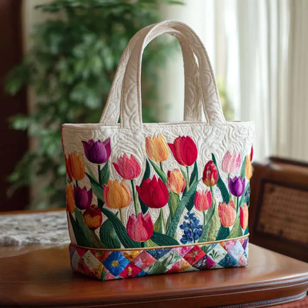 Borsa Imbottita con Tulipani