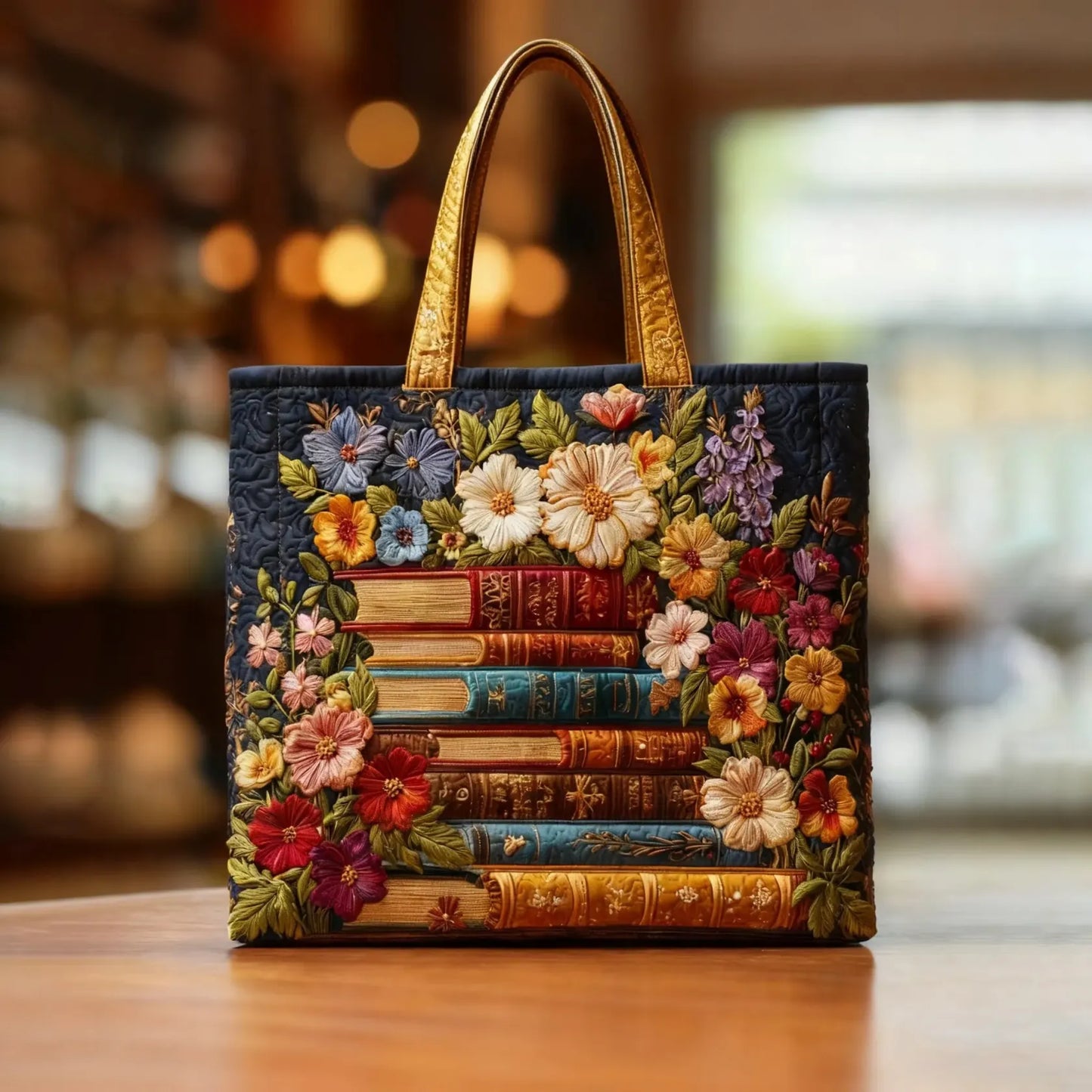 Borsa Artigianale con Stampa Floreale