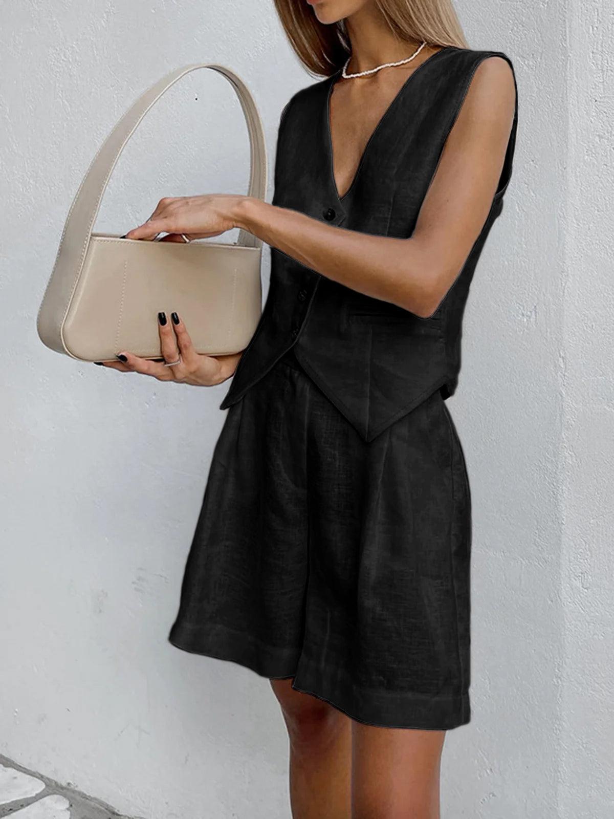 Sophia™ | Set Due Pezzi con Pantaloncini Eleganti