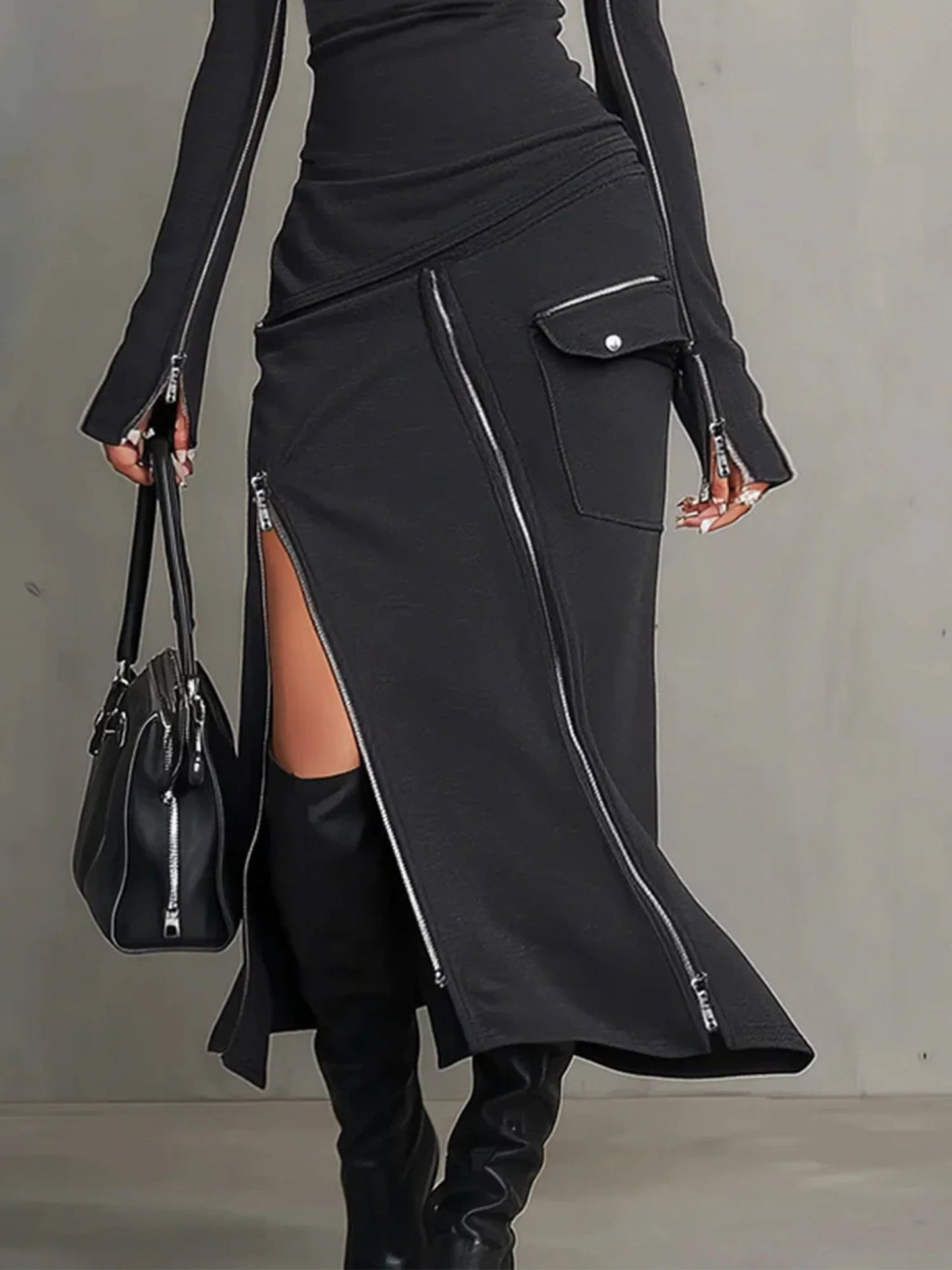 Elena™ | Set con Zip, Tasche e Collo Alto