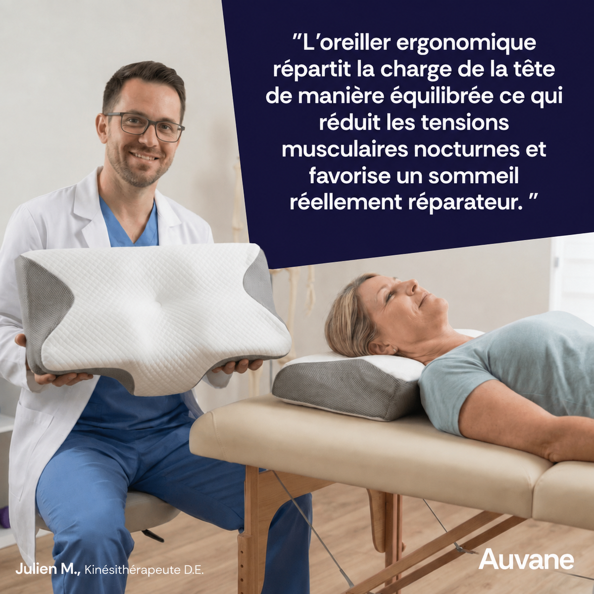 Oreiller Cervical Ergonomique Premium