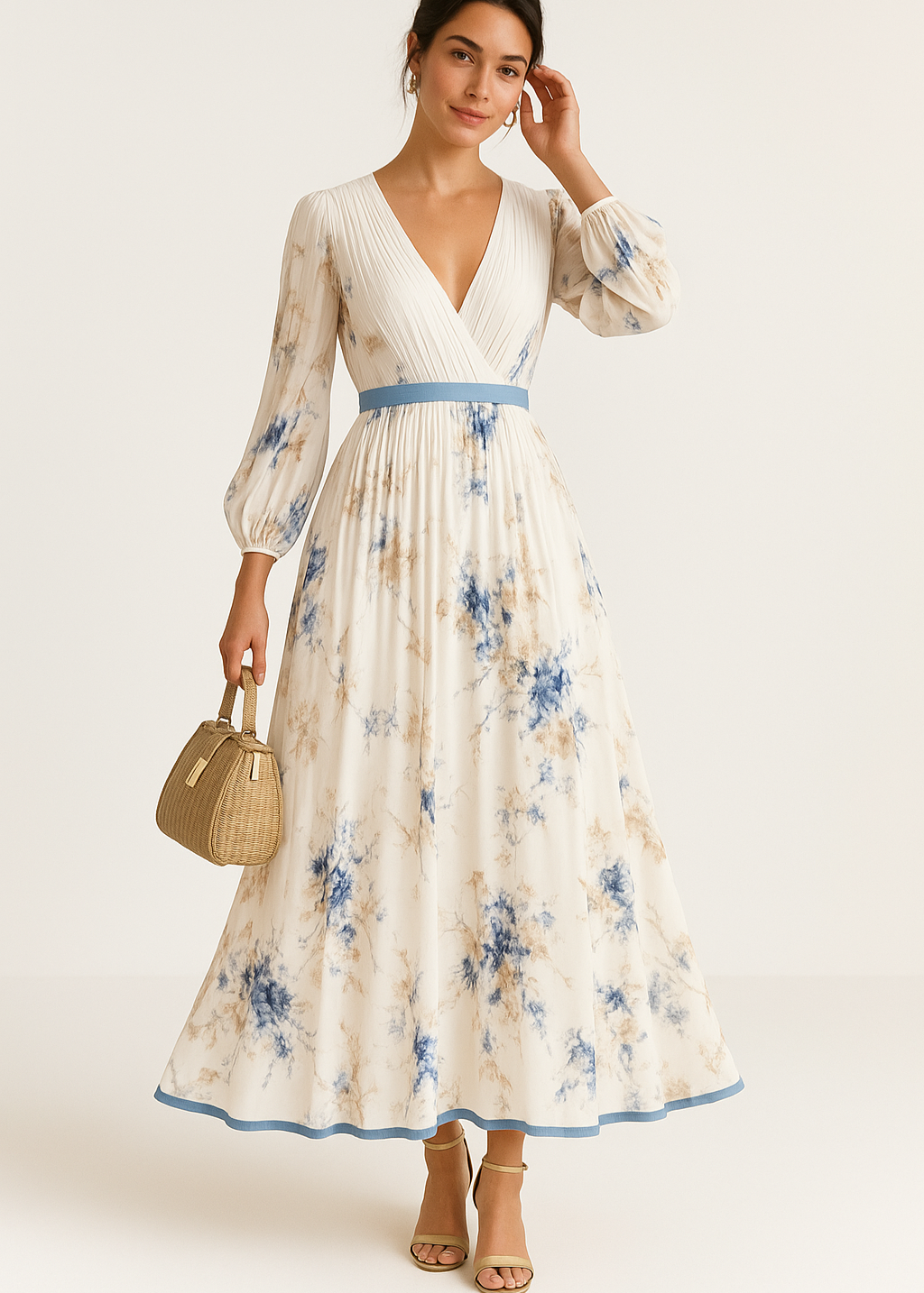 Giulia™ | Abito Maxi Plissettato Floreale Senza Tempo
