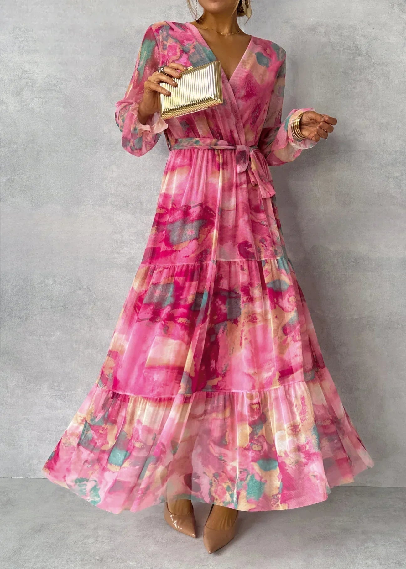 Giulia™ | Abito Portafoglio con Stampa Floreale