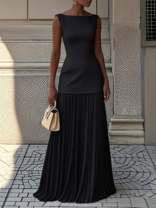 Serena™ | Abito Maxi Plissettato