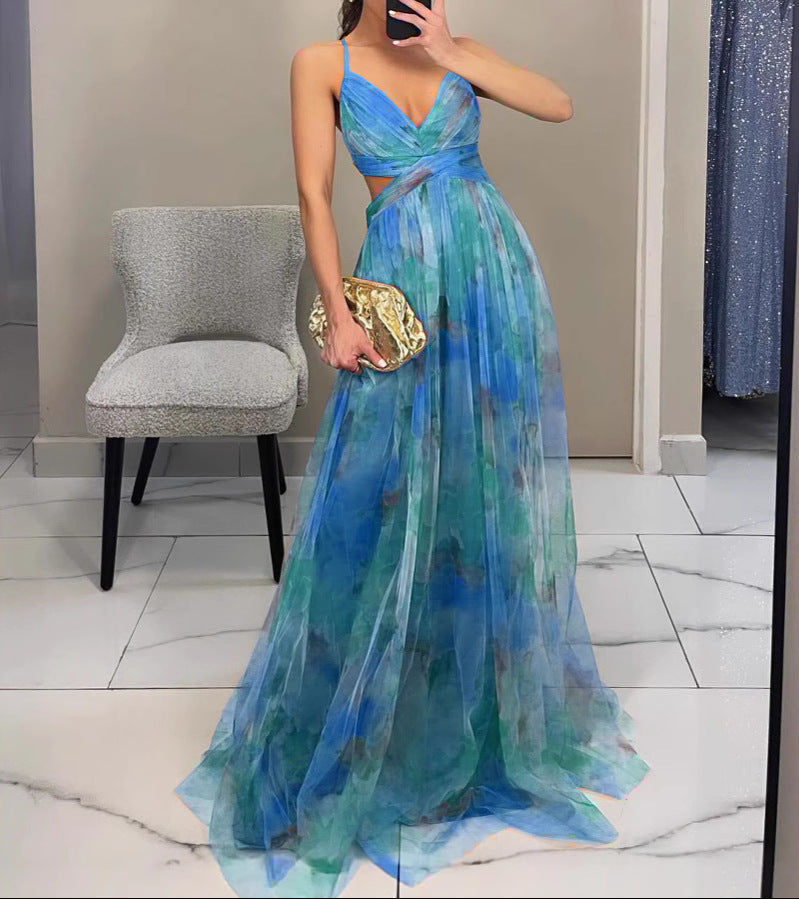 La Fiora™ | Abito Maxi Eleganza Floreale