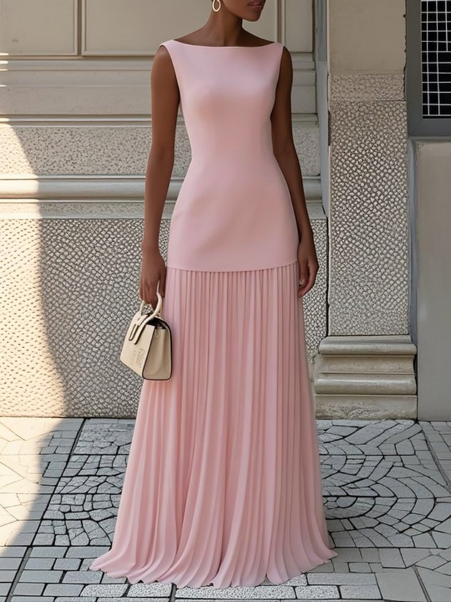 Serena™ | Abito Maxi Plissettato