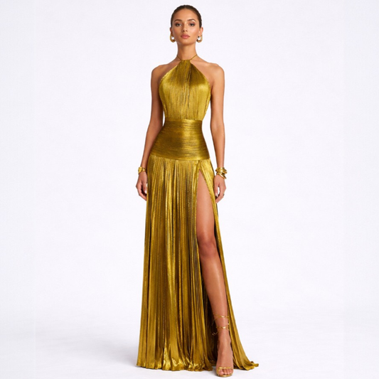 La Scintilla | Abito Maxi Splendore Dorato