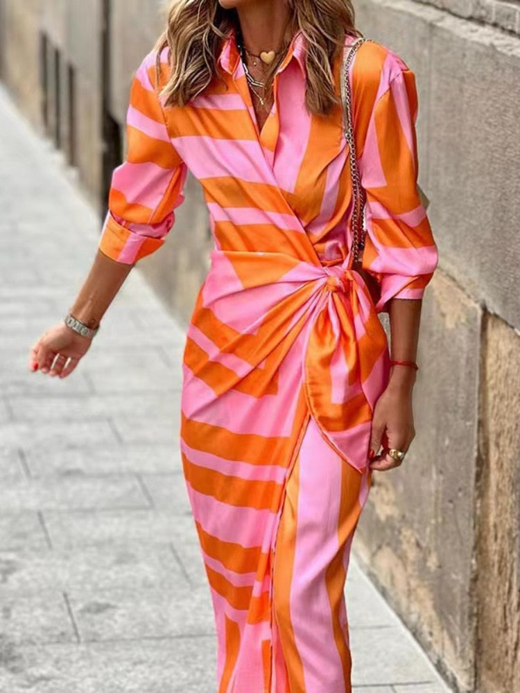 Amelia™ | Vestito a Portafoglio Stampato