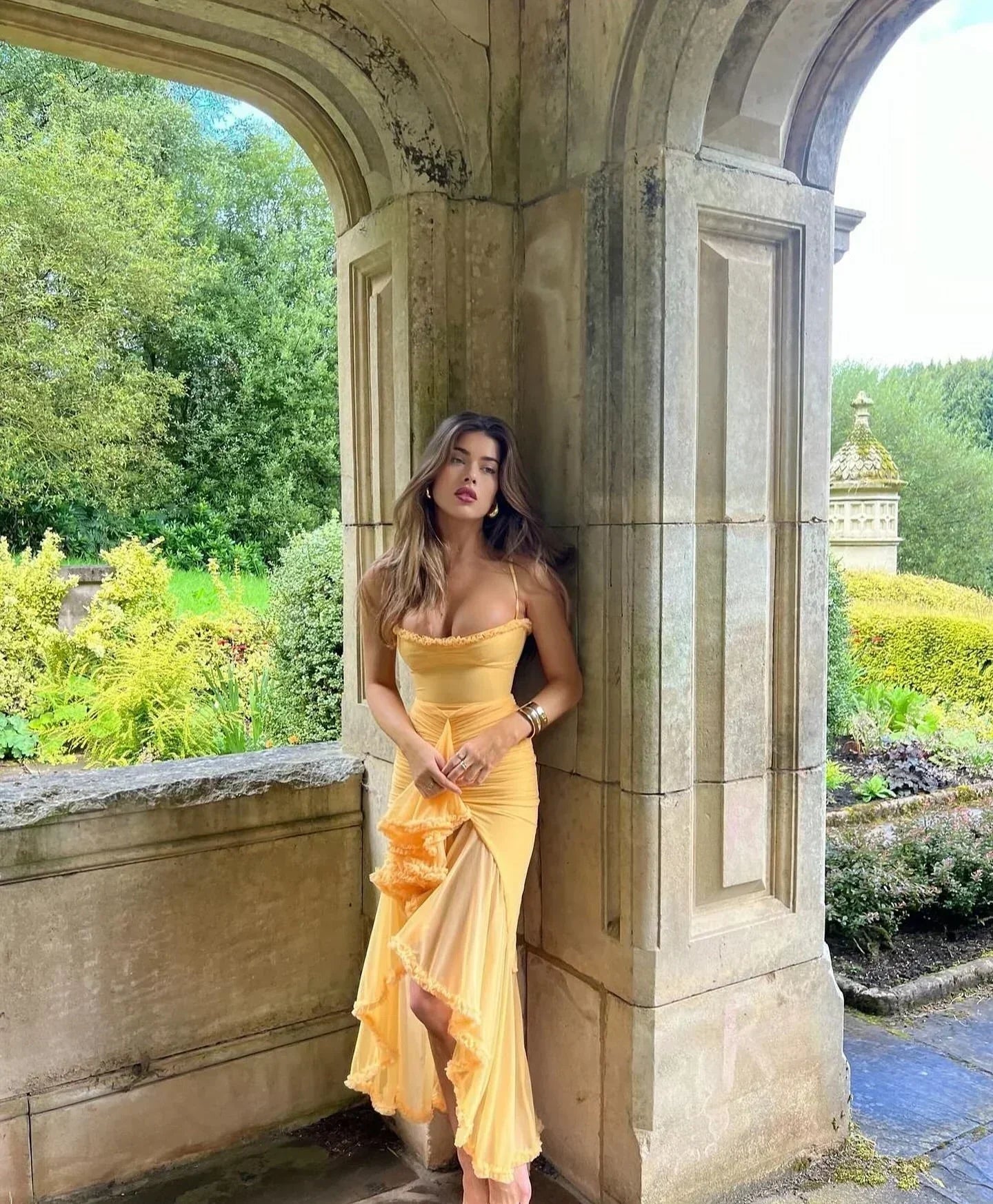 Chloe™ | Abito in Rete Giallo