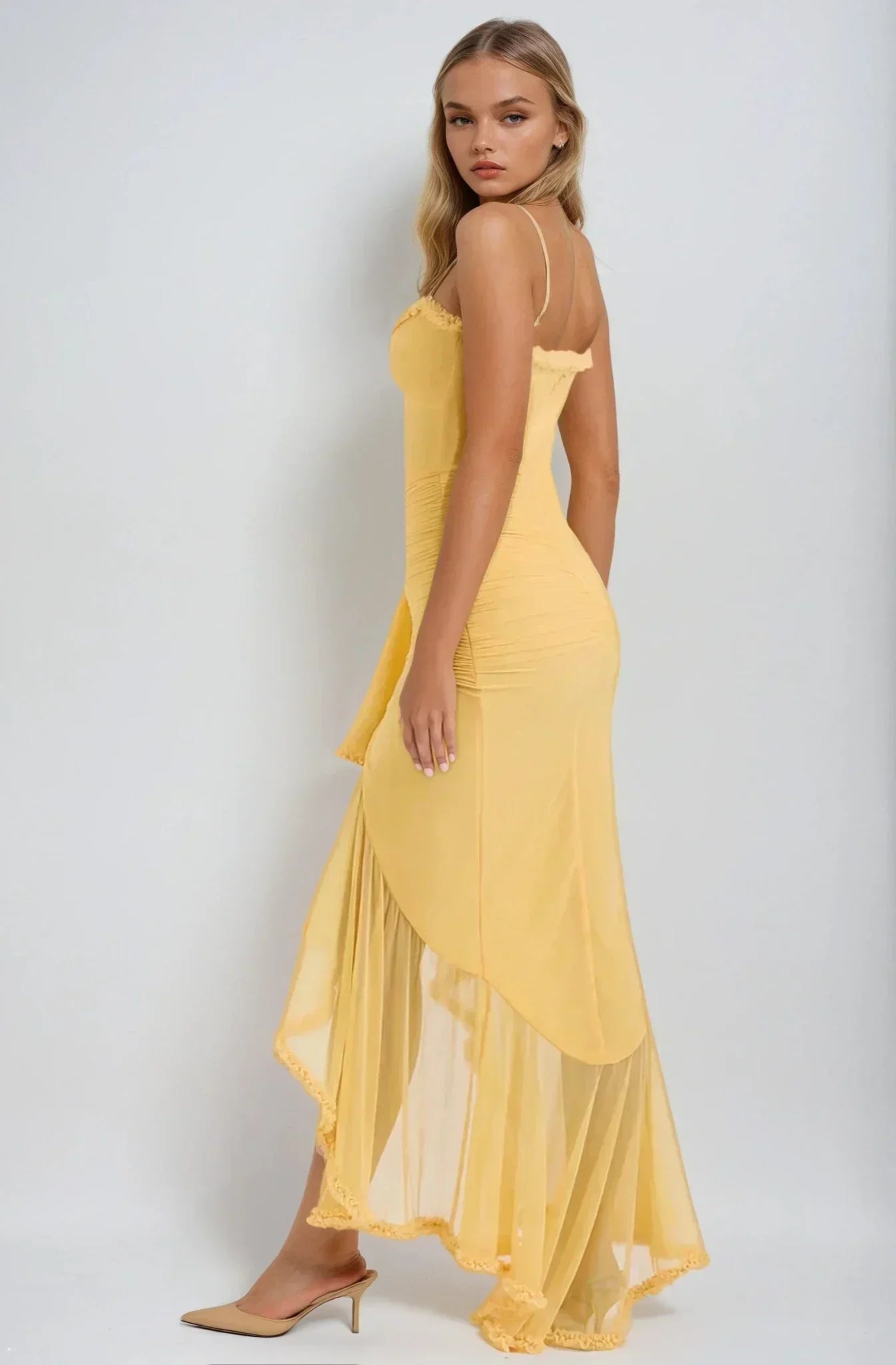 Chloe™ | Abito in Rete Giallo