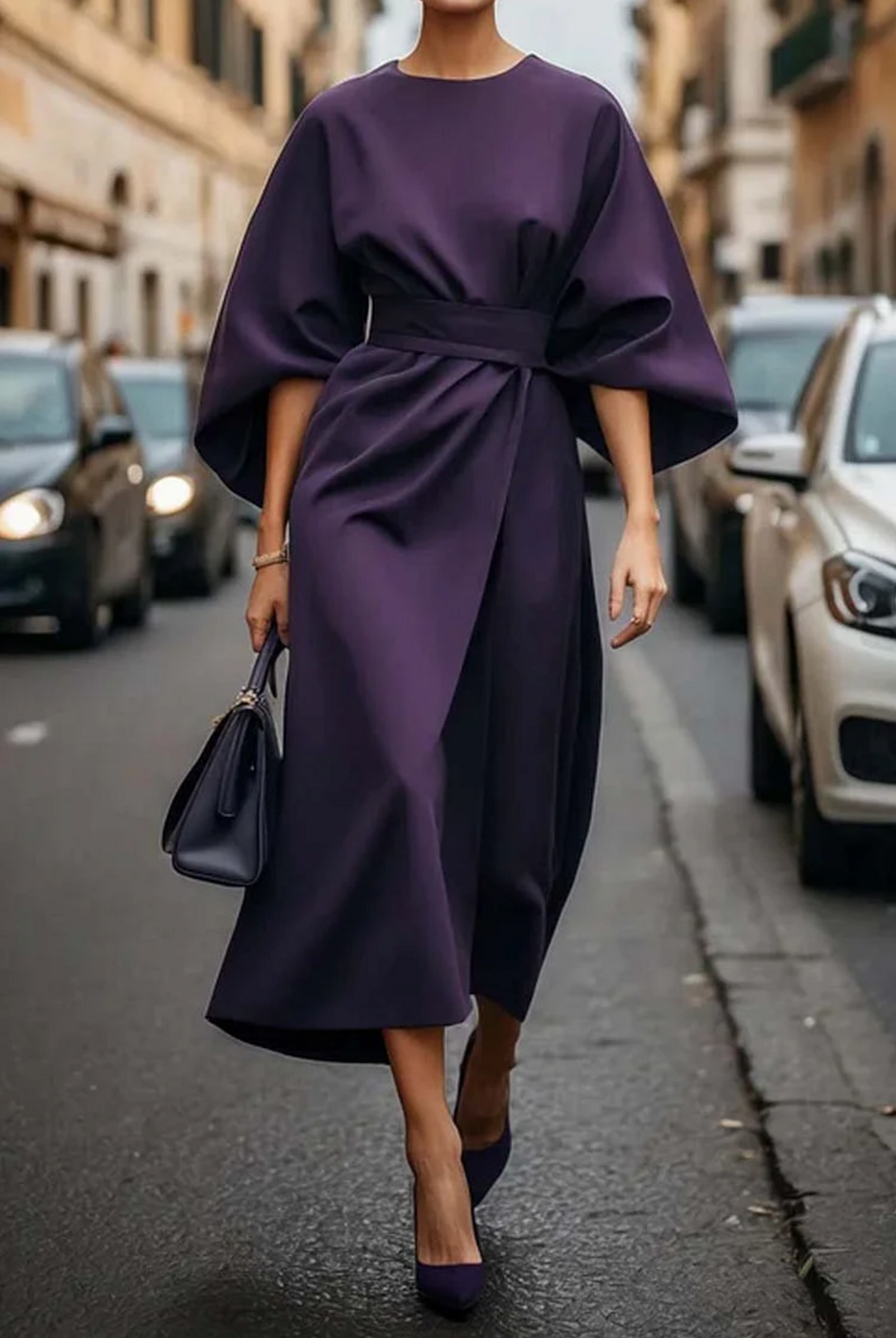 Maya™ | Abito Elegante con Maniche a Lanterna