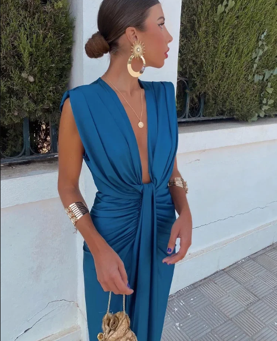 Chiara™ | Elegante Abito Plissettato