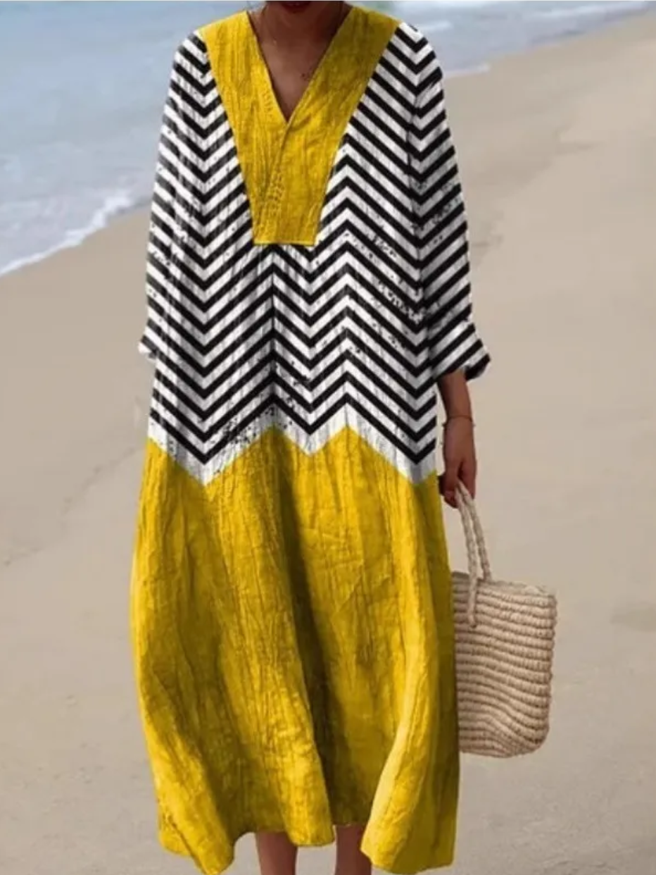Olivia™ | Abito Maxi Estivo Vintage a Stampa