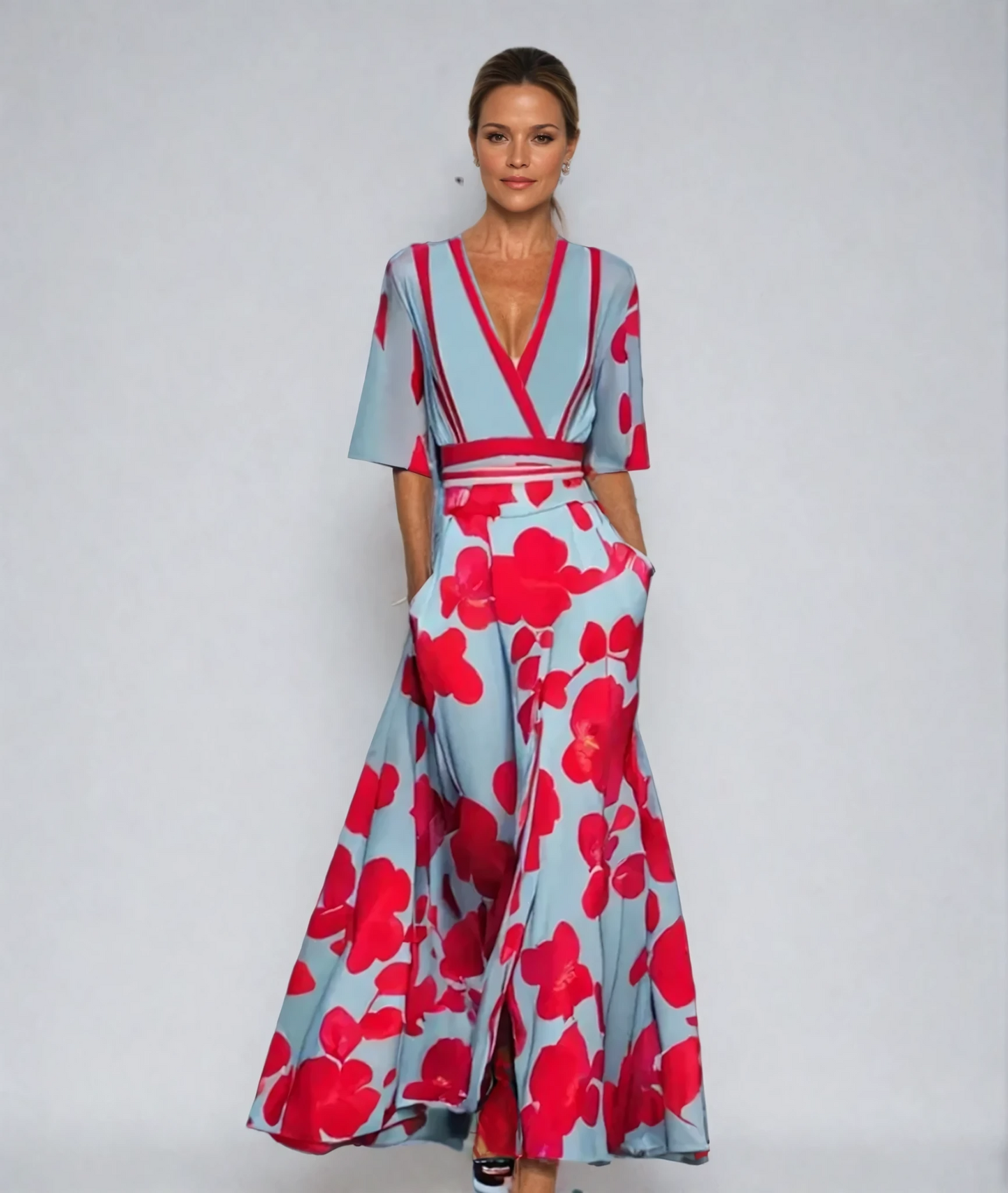 Eliana™ | Elegante Vestito A-Line Floreale
