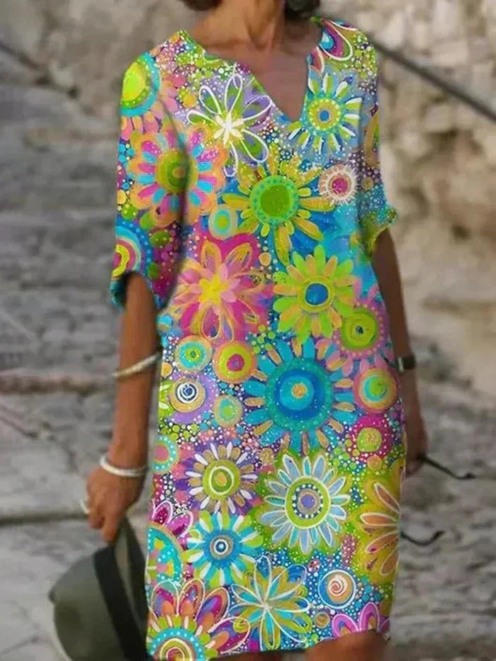 Virella™ | Vestito midi floreale vivace
