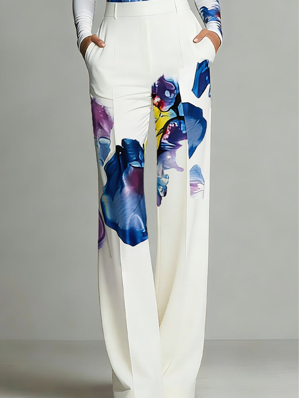 Sienna™ | Set Top e Pantaloni a Blocchi di Colore con Collo Rotondo